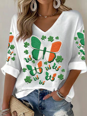 Women's Ireland Rugby Lover Printed Waffle Tops
