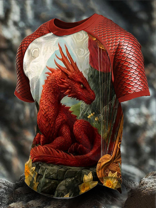 Men's Wales Welsh Rugby Lover Printed T-shirt