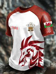 Men's Wales Welsh Rugby Lover Printed T-shirt