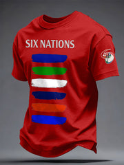 Men's 6 Nations Rugby Lover Printed T-shirt