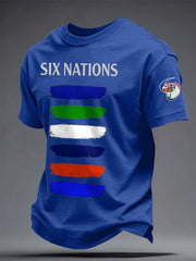 Men's 6 Nations Rugby Lover Printed T-shirt