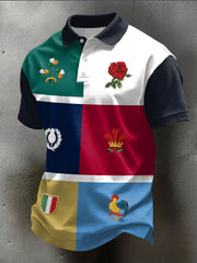 Men's 6 Nations Rugby Lover Printed Casual Tops