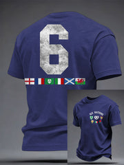 Men's 6 Nations Rugby Art Printed T-shirt