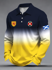 Men's UK Football Lover Scotland Printed long sleeve shirt
