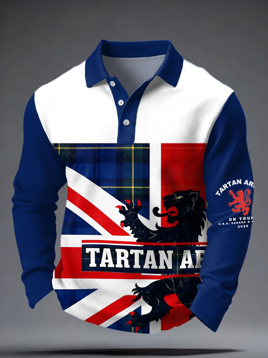 Men's UK Football Lover Scotland Printed long sleeve shirt