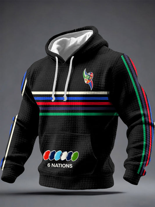 Men's 6 Nations Rugby Lover Printed Hoodie
