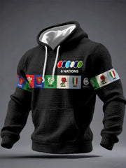 Men's 6 Nations Rugby Lover Printed Hoodie