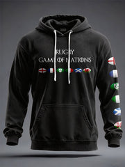 Unisex 6 Nations Rugby Lover Printed Hoodie