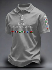 Unisex 6 Nations Rugby Lover Printed Casual Tops