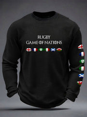 Men's 6 Nations Rugby Lover Printed Waffle T-shirt