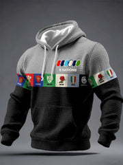 Men's 6 Nations Rugby Lover Printed Hoodie