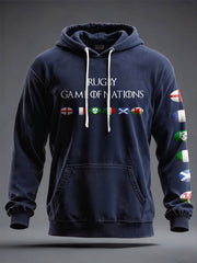 Unisex 6 Nations Rugby Lover Printed Hoodie