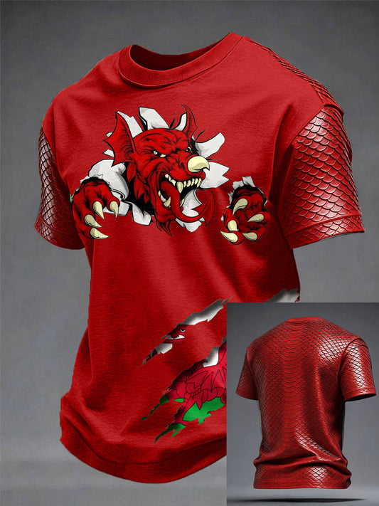 Men's Wales Welsh Lover Printed T-shirt