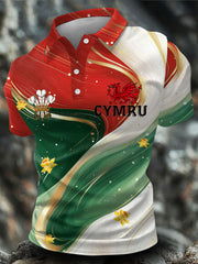Men's Wales Welsh Lover Printed Casual Tops