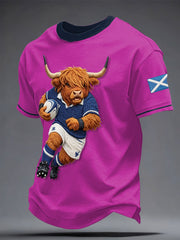 Men's Scotland Rugby Lover Printed T-shirt
