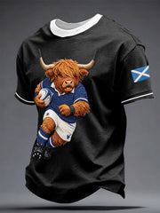 Men's Scotland Rugby Lover Printed T-shirt