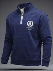 Men's Scotland Rugby Lover Printed Zip-Up Sweatshirt