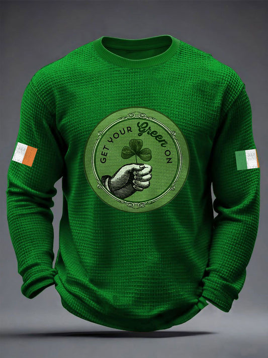 Men's Ireland Rugby Lover Printed Waffle Tops