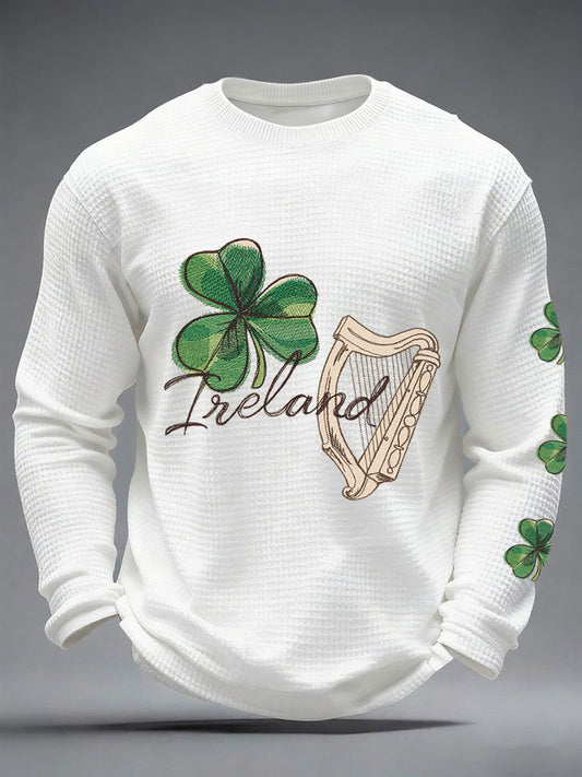 Men's Ireland Rugby Lover Printed Waffle Tops