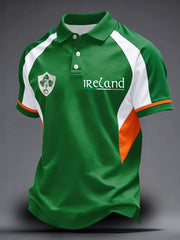 Men's Ireland Rugby Lover Printed Casual Tops