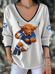 Women's Scotland Rugby Lover Printed Tops