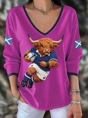Women's Scotland Rugby Lover Printed Tops