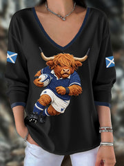 Women's Scotland Rugby Lover Printed Tops