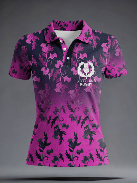 Women's Scotland Rugby Lover Printed Casual Tops