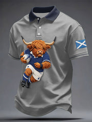 Men's Scotland Rugby Lover Printed Casual Tops