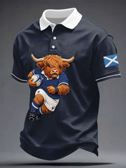 Men's Scotland Rugby Lover Printed Casual Tops