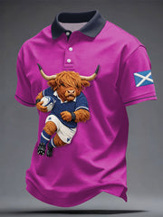 Men's Scotland Rugby Lover Printed Casual Tops