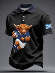 Men's Scotland Rugby Lover Printed Casual Tops