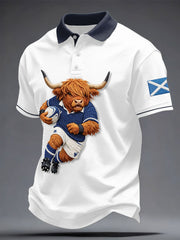 Men's Scotland Rugby Lover Printed Casual Tops