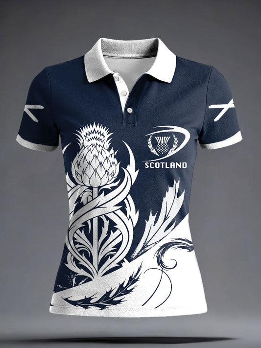 Women's Scotland Rugby Lover Printed Casual Tops