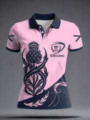 Women's Scotland Rugby Lover Printed Casual Tops