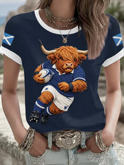 Women's Scotland Rugby Lover Printed T-shirt