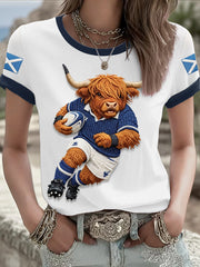 Women's Scotland Rugby Lover Printed T-shirt