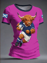 Women's Scotland Rugby Lover Printed T-shirt