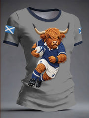 Women's Scotland Rugby Lover Printed T-shirt