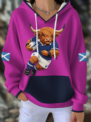 Women's Scotland Rugby Lover Printed Hoodie