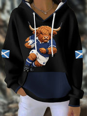 Women's Scotland Rugby Lover Printed Hoodie