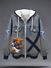 Women's Scotland Rugby Lover Printed Coat