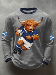 Men's Scotland Rugby Lover Printed Waffle T-shirt
