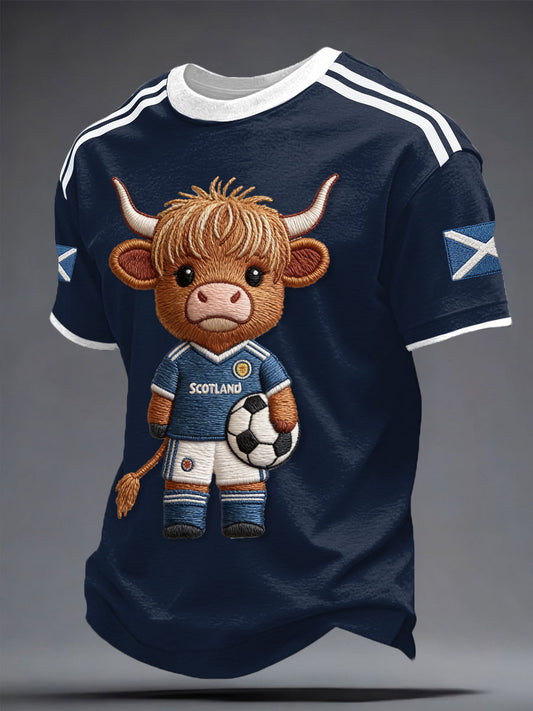Men's Scotland Football Lover Printed T-shirt