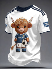 Men's Scotland Football Lover Printed T-shirt