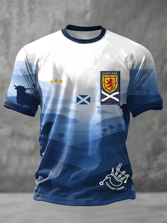 Men's Scotland Football Lover Printed T-shirt