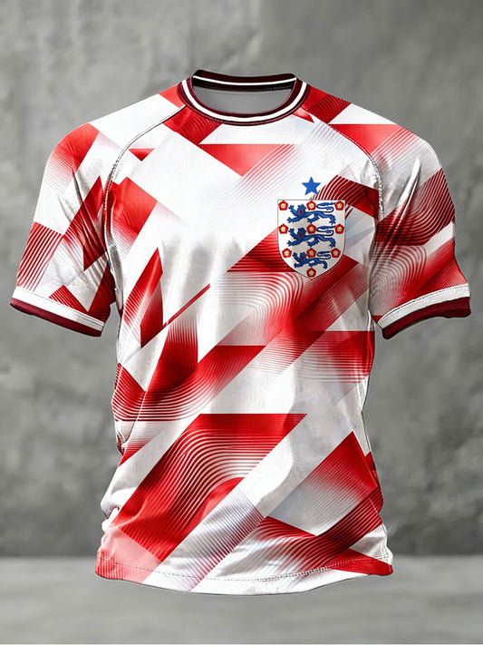 Men's UK Football Lover England Printed short sleeve t-shirt