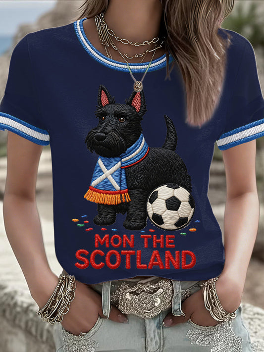 Women's Scotland Football Lover Printed T-shirt