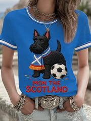 Women's Scotland Football Lover Printed T-shirt
