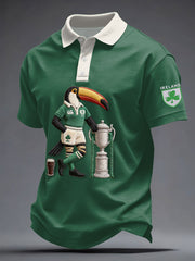 Men's Ireland Rugby Lover Shamrocks Printed Casual Tops